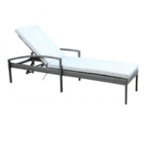Castorama Blooma Bain de soleil en rotin Sulana avec coussins
