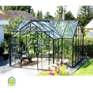 Serre LAMS orangerie sirius 13000 + base - noir + verre trempe