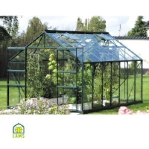 Serre LAMS uranus 9900 laqu&eacute; vert & verre trempe