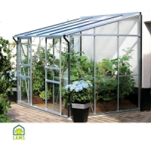 Serre LAMS adossee ida 5200 aluminium anodise + base