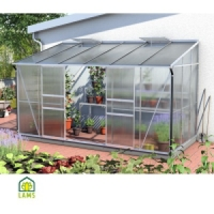 Serre LAMS adossee ida 7800 aluminium anodise + verre trempe