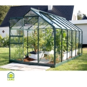 Serre LAMS venus 7500 aluminium laqu&eacute; vert + base