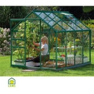 Serre LAMS venus 5000 aluminium laqu&eacute; vert + base