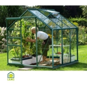 Serre LAMS venus 3800 aluminium laqu&eacute; vert + base