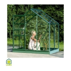 Serre LAMS venus 2500 aluminium laqu&eacute; vert + base