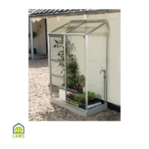 Serre LAMS adossee ida 900 aluminium anodise + base