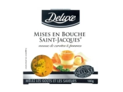 Lidl  4 mises en bouche Saint-Jacques mousse de carottes et pommes