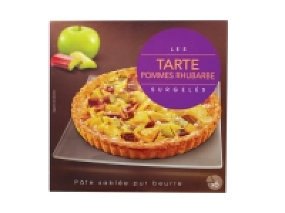 Tarte aux pommes et rhubarbe