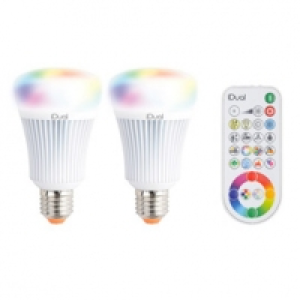 2 ampoules LED IDUAL E27 11W RVB + télécommande