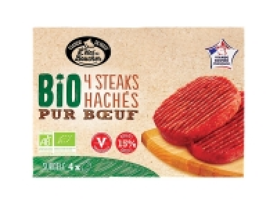 4 steaks hachés Bio 4.99 €