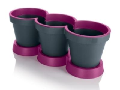 Triple pot à herbes aromatiques