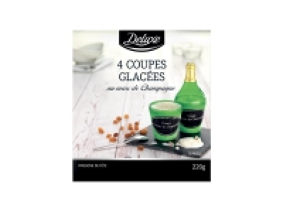 4 coupes glacées au marc de Champagne 3.49 €