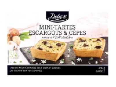 Mini tartes escargots et cèpes sauce à lail des ours