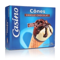 Spar Casino Cônes vanille chocolat 6x74g