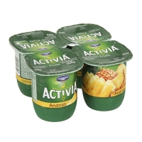 Spar Danone Activia - Yaourt aux fruits ananas 4x125g