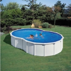 Piscine en acier blanc en 8 VARADERO 710x475x120cm