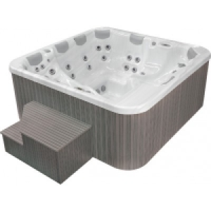 Spa portable SP-7.36 SB cuve blanc marbré habillage composite gris