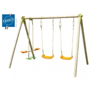 Portique bois NATURA Choupy AMCA 1,90 m 3 agrès