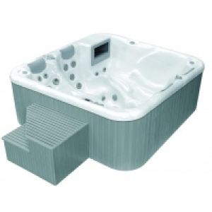 Spa portable SP-4.31 SB cuve blanc marbré habillage composite gris