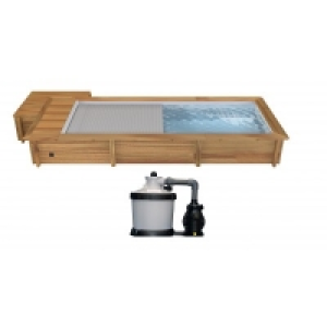 Piscine urbaine 6x2.50x1,33m ac couverture auto+coffre+filtration