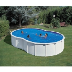 Piscine en acier blanc VARADERO en 8 640x390x120cm