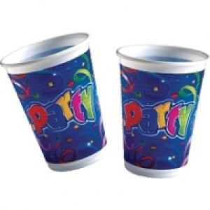 8 gobelets th&egrave;me Party