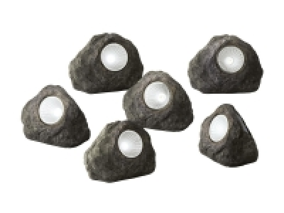 Lidl  Lampes solaires à LED aspect granit