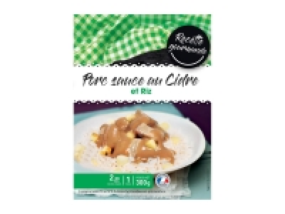 Porc sauce au cidre et riz