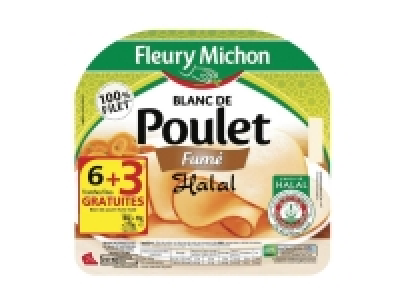 Lidl  Fleury Michon blanc de poulet fumé Halal