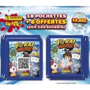 Panini - Yo-Kai Watch Stickers - Blister 18 Pochettes + 6 Pochettes Of