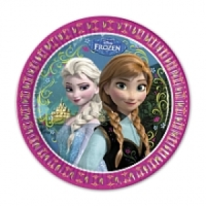 8 Assiettes Carton 23 cm - La Reine Des Neiges