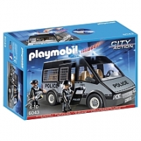 Toysrus  Playmobil - Fourgon de police avec sirène et gyrophare - 6043