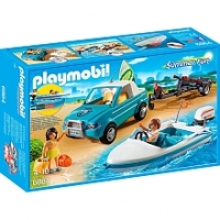 Toysrus  Playmobil - Voiture avec bateau et moteur 6864