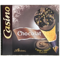 Spar Casino Cones glacés au chocolat - x6 444g