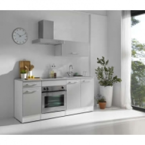 Bloc cuisine 180 cm CINCUENTA coloris blanc/gris 178.00 €
