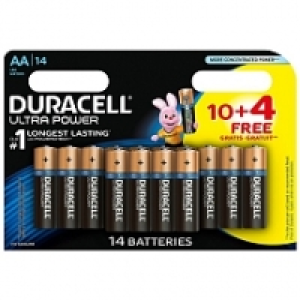 Duracell - Pack de 10 + 4 Piles Ultra Power AA (LR06)