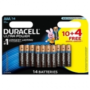Duracell - Pack de 10 + 4 Piles Ultra Power AAA (LR03)