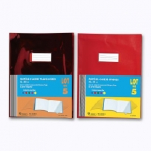 Lot de 5 prot&egrave;ge-cahiers 2.69&nbsp;&euro;