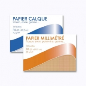 Papier calque ou millim&eacute;tr&eacute; 0.99&nbsp;&euro;
