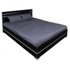 Lit adulte 140x190 cm GLASS coloris noir
