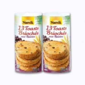 13 Toasts briochés aux raisins 1.79 €