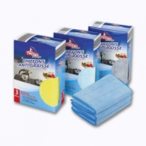 Aldi Twido Menage&reg; 3 Chiffons anti-graisse microfibres