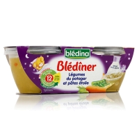 Spar Bledina Blédîner - Bol - Légumes du potager et pâtes étoile - Dès 12 mois 2x20