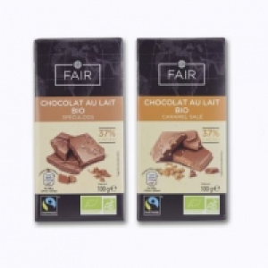 Chocolat au lait Bio certifié Fairtrade 1.49 €