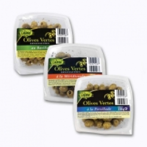 Olives dénoyautées aromatisées 1.59 €