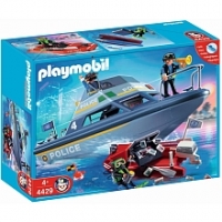 Toysrus  Playmobil - La vedette de police et le bateau du bandit - 4429 - Seule