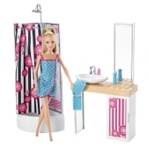 Poup&eacute;e Barbie et sa salle de bain