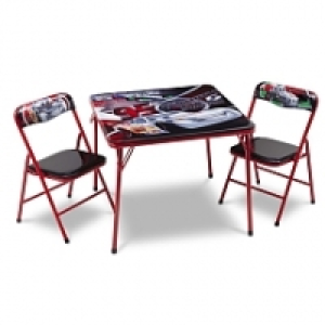 Table et 2 chaises pliantes Cars