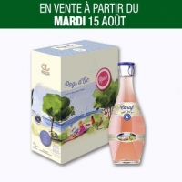 Aldi  Pack Fontaine à vin 3 L + Carafe 50 cl offerte. Pays dOc Rosé IGP
