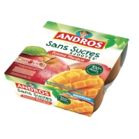Spar Andros Dessert fruitier - Pomme Mangue - Sans sucres ajoutés 4x100g